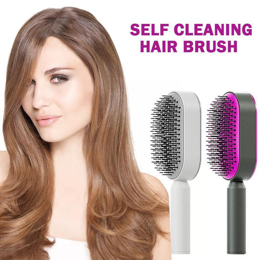 Innovative Self-Cleaning Hair Brush for Enhanced Hair Growth & Scalp Health
