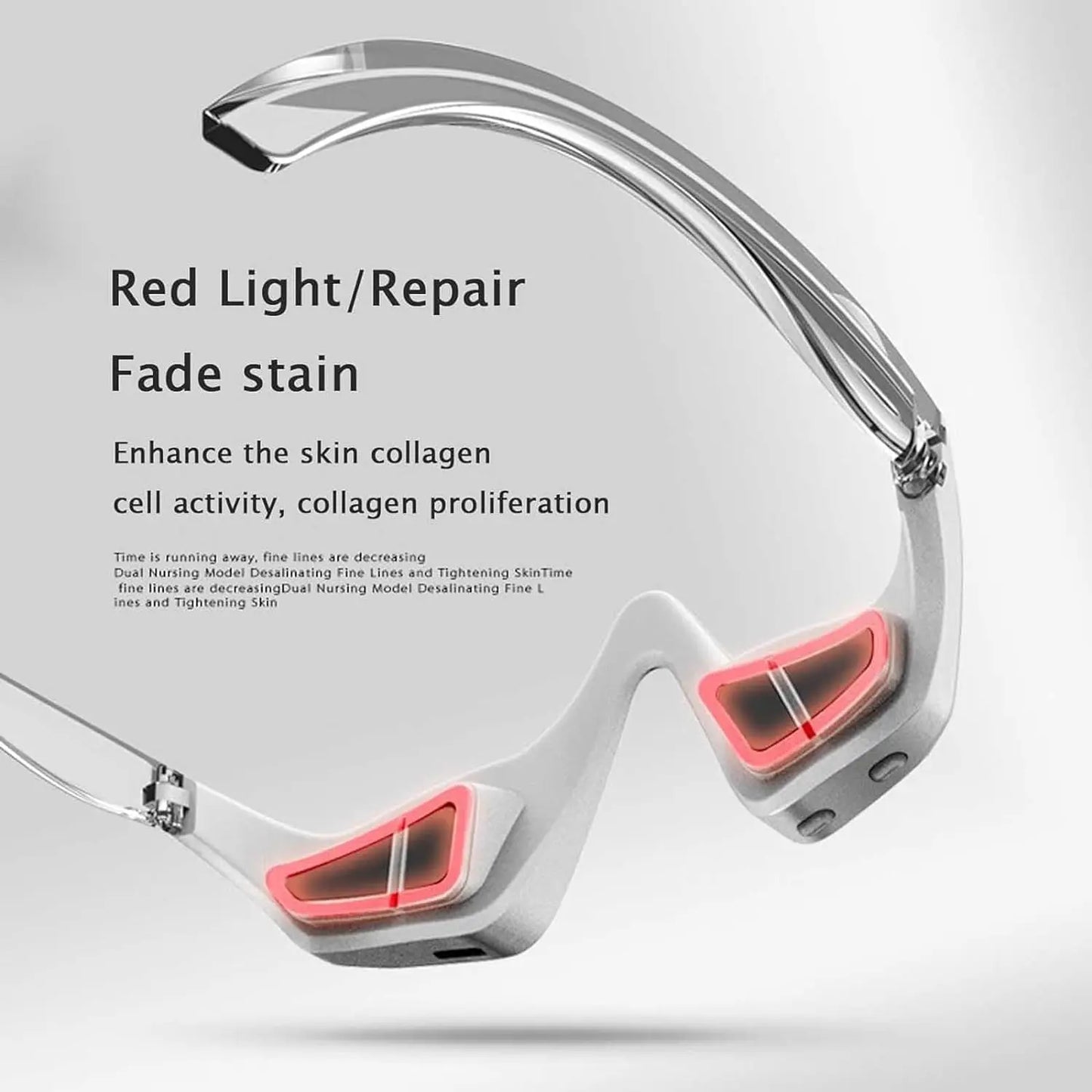Skin Care Red Light Eye Massager Specifically for Dark Circles and Under Eye Bags - Intense Microcurrent Eye Masks for Dark Circ