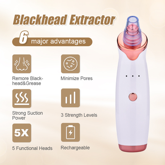 Professional Pore Cleansing Electric Blackhead Extractor with Adjustable Suction